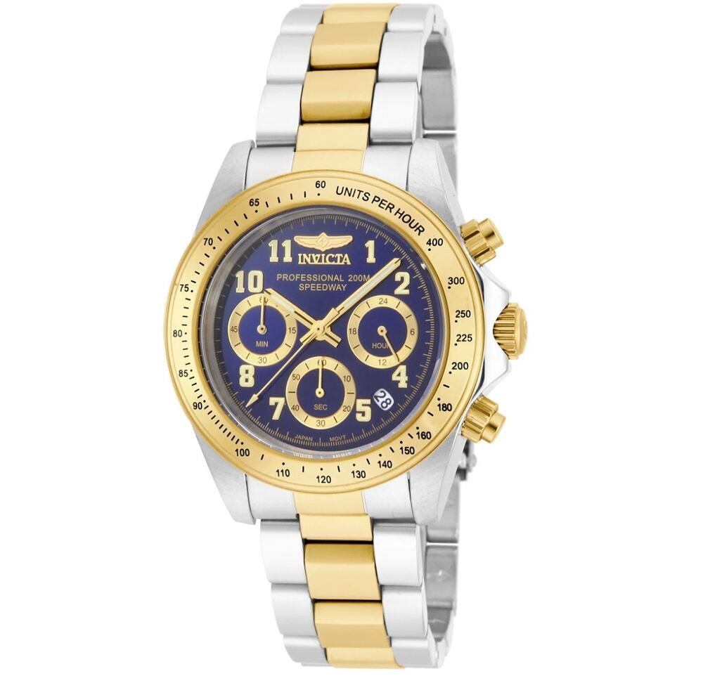 Invicta Speedway Torvane Men’s Watch 39.5mm Steel Gold New with Box